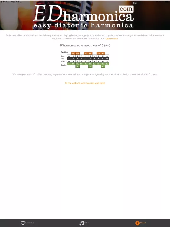 Easy diatonic harmonica tabs