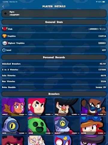 Brawl stats & chest for BS