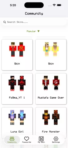 Skins for Minecraft PE and PC
