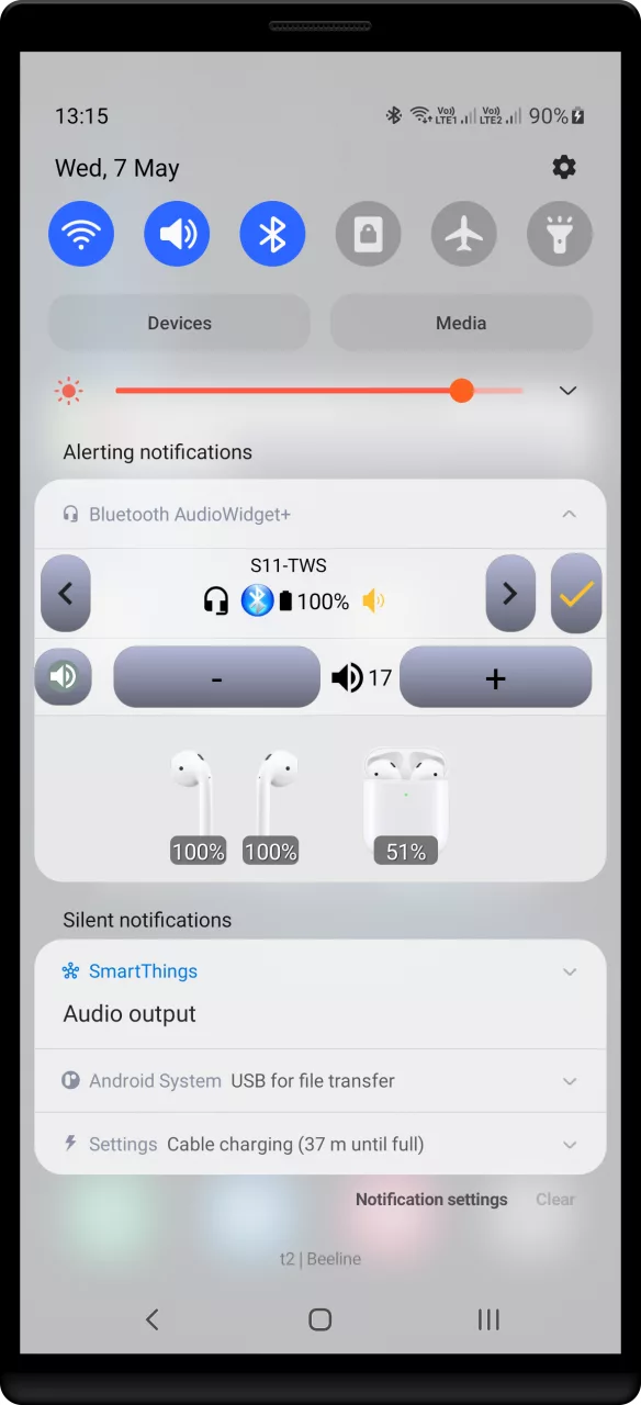 Bluetooth Widget Battery +