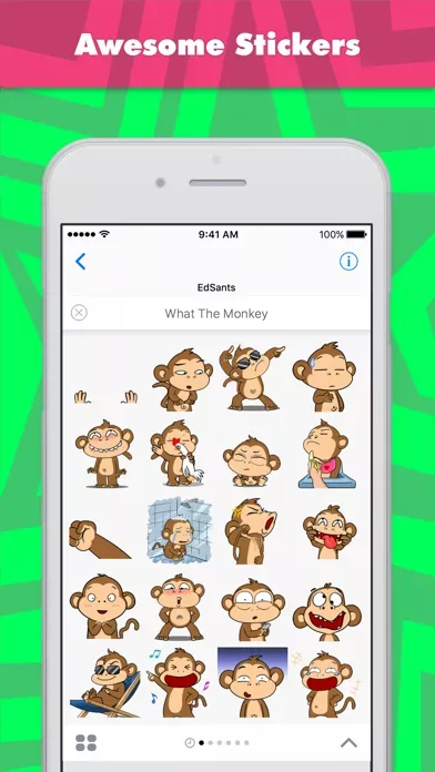 What The Monkey stickers
