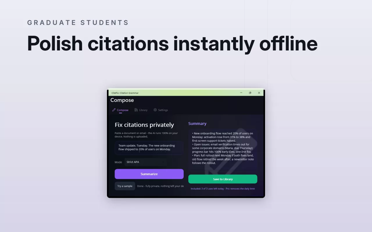 CiteFix: Citation Grammar