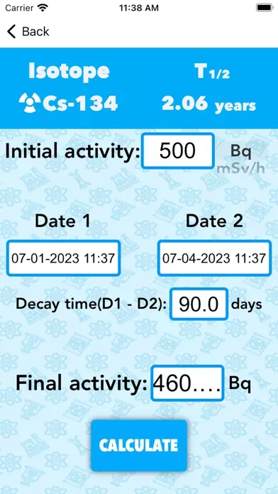 Decay calc