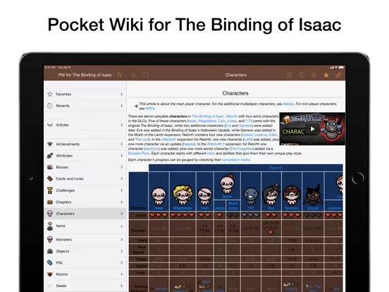 PW for The Binding of Isaac