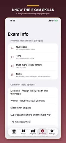 GCSE History Topics Prep