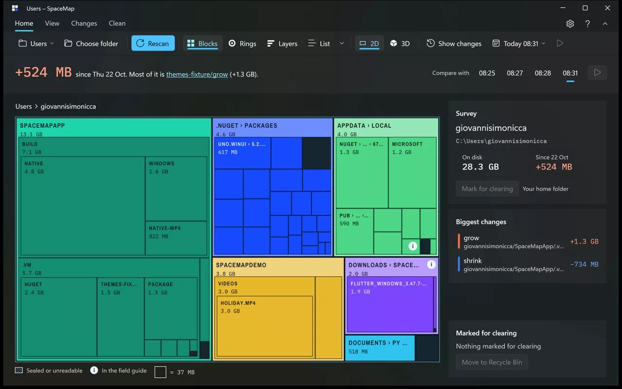 SpaceMap: Disk Space Analyzer