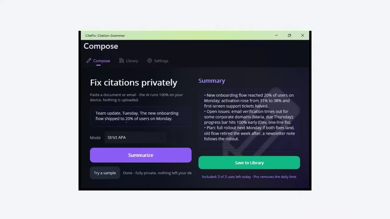 CiteFix: Citation Grammar